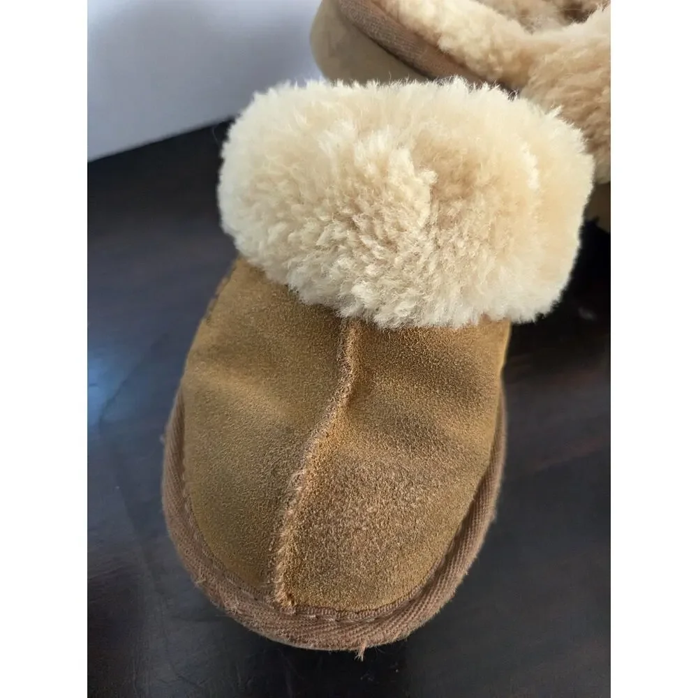 UGG Slippers Chestnut Mule Slide On Size 1 *No Tags See Measurements